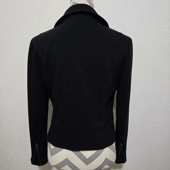 Banana Republic Black Moto Jacket Size 6 - Picture 6 of 12